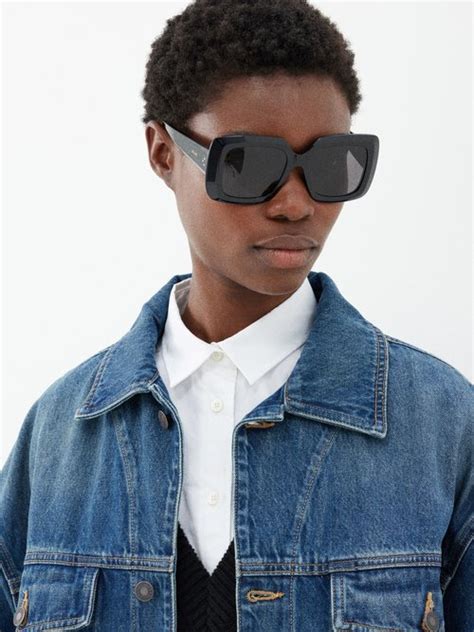 celine acetate square sunglasses|celine 55mm oversized square sunglasses.